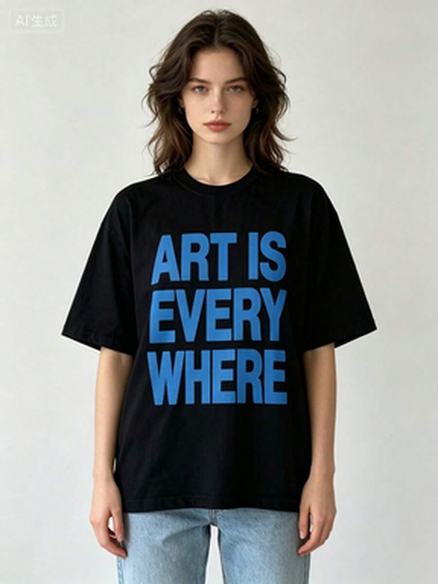Women T-Shirts - 黑色2 - 查看 1