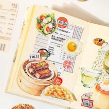 Yuxian DIY Fun 3D Mechanical Material Pack Today's Meal Creative Vintage Food Decoration Scrapbook Background - A - View 6