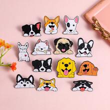 1/13 Pcs Dog Series Brooch Creativity Cute Animals Enamel Pin Metal Badge Jewelry Clothing Backpack Accessories Gift - Multicolor - View 5