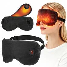 Hailicare Rechargeable Heated Eye Mask, 4-Level Smart Temperature Control, Ultra-Soft Flannel Light-Blocking Eye Mask, Washable Outer Cover, Relieves Eye Fatigue, Lightweight And Portable, Essential For Office, Travel And Home - Multicolor - View 2