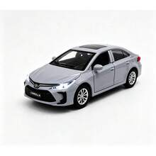 Miniatura  Corolla 1:32 Metal Luz Som Fricção Abre Portas Colecionável Premium - CINZA NARDO - Visão 1