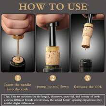 2026 New Needle-Style Air Pressure Wine Opener, Portable Pocket Pneumatic Corkscrew, Simple Manual Wine Bottle Stopper Remover, Practical Bar Tool For Home Kitchen, Restaurant And Travel - Multicolor - View 4
