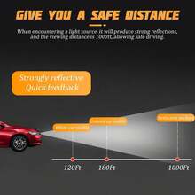 FCV 1Set/6PCS 3D Strong Reflective Stripe Sticker, Car Fendər Hood Bumper Reflective Decal, High-Intensity Night Visibility Reflective Decal Safety Warning Diamond Grade Carbon Fiber For Car SUV - Leaf-shaped - View 2