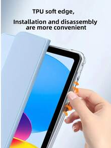 適用於 iPad 11 代 A16 保護殼，四角氣囊防摔，智慧休眠/喚醒，三折支架，相容 iPad Air 11 保護殼，相容 iPad 9 代/10 代保護殼，相容 Honor Pad X8A 11 吋保護殼，MatePad SE 11 吋保護殼，相容 Tab M11 保護殼 - 藍色 - 查看 5