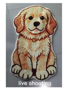 1PC Cute Dog Shaped Asymmetric Rug, Soft And Playful Decorative Carpet, Unique Design Cartoon Rug, Bedroom Decor, Small Rug, Home Decor, Living Room Rug, Living Room Small Rug, Outdoor Rug, Washable Rug, All Seasons, Spring, Summer, Autumn, Winter, Decorative Rug, Suitable For Christmas, Bathroom Accessories, Room Decor Set, Hand-Measured With 1-5cm Error, Please Be Mindful Before Purchasing - Multicolor - View 11