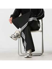 Adidas Celana Panjang Olahraga Wanita DCE KN PNT 26 Musim Panas Baru dengan Tali Serut dan Kaki Lebar KX6702 - hitam - View 5