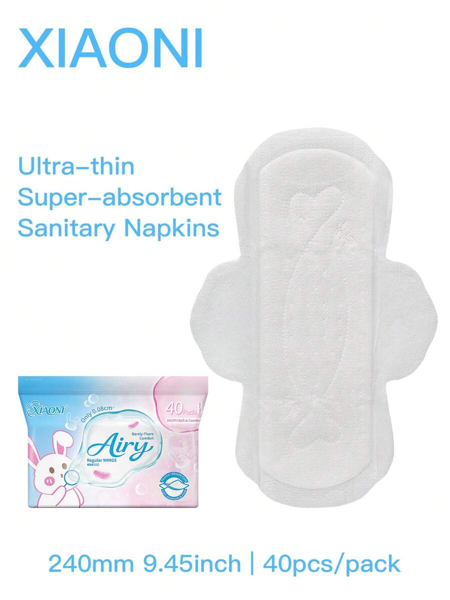 XIAONI Absorventes Femininos Ultra-Finos 240/283mm, Máxima Absorção com Abas, Confortáveis e à Prova de Vazamentos - definir - Visão 1