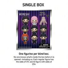 Netflix 1PC Official Licensed Wednesday Series Blind Bag Keychain Mystery 3D Figure Random One Includes Wednesday Addams Enid Sinclair Thing  Uncle Addams Bag Clip Charm Collectible Ornament Surprise Gift For Fans Party Birthday Accessory - Multicolor - View 6