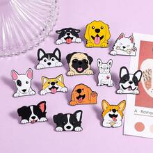 1/13 Pcs Dog Series Brooch Creativity Cute Animals Enamel Pin Metal Badge Jewelry Clothing Backpack Accessories Gift - Multicolor - View 10