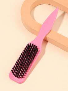 1pc Solid Color Sleek Back Comb, Fashionable & Portable, Can Be Used To Smooth Frizzy Hair, Anti-Static, Create Smooth Ponytail, Bun And Hairline Styling, Add Volume And Style, Women's Hair Accessory, Comb, Hair Brush, Hair Care Product - A - View 10