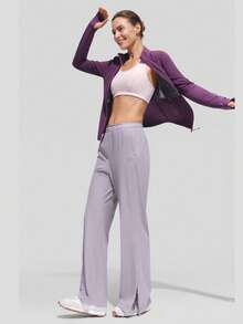 Beneunder Women's Breathable Sun-Protection Flare-Leg Pants AS012 - Dusty Purple - View 2