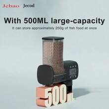 Jebao Jecod Automatic Fish Feeder, Mesin Pemberi Makan Ikan Otomatis dengan Pengaturan Waktu dan Jumlah untuk Ikan Kecil, Ikan Cupang, Ikan Guppy, Ikan Hias, Mesin Pemberi Makan Akuarium (Baterai Tidak Termasuk) - MultiWarna - View 2