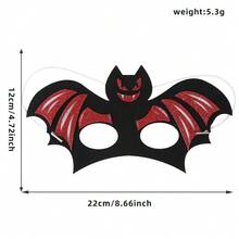 1PC New Halloween Masquerade Mask Bat Skull Half Face Mask Ghost Festival Party Decoration Horror Eye Mask Funny Toy, Desktop Ornament Birthday Gift - Easter Gift - Perfect Gift - Gift - Multicolor - View 8
