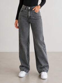 Women Jeans - 灰色 - 查看 1