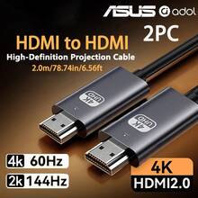 ASUS 2條裝 Type-C轉HDTV數據線,支援4K/60Hz和2K/144Hz,2.0米/78英寸投屏線,可用於視頻傳輸、屏幕擴展,可連接電腦、筆記本和電視,畫質高清,即插即用 - 查看 10