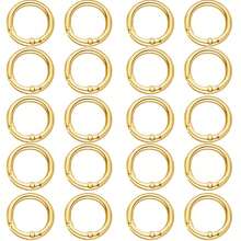 10/20/30pcs Flat Trigger Spring Buckle Rings, Metal Key Rings, Round Buckle Rings, Suitable For Keychains, Bags, Wallets - Keychain Hook Replacement Key Rings DIY Handmade - 20mm - View 18