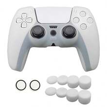 Compatible With PlayStation 5, 1pc Game Controller Silicone Protective Case + 10pcs Joystick Caps Set, Dustproof, Scratch-Resistant, Anti-Slip, Enhanced Gaming Control Feel - View 10
