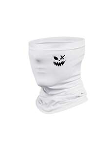 Balaclava Unissex Multicolorida com Estampa de Letra "Smile" Estilo Graffiti Punk, Máscara Facial Completa, Adequada para Ciclismo, Esqui, Caminhada, Pesca e Outros Esportes ao Ar Livre, À Prova de Vento, Melhor Presente de Natal e Halloween - Multicolorido 1 - Visão 6