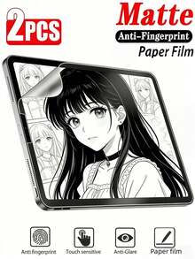 2片裝磨砂紙感螢幕保護貼 防眩光、防指紋、防刮，適用於 iPad Air Pro 11 13 12代 / Galaxy Tab S9 S8 S7 S9FE S10+ S10 FE A9 A9+ S8+ S9+ S11 12.4吋 / 小米 / 華為 MatePad / Honor，護眼繪圖書寫軟膜 - Matte - 查看 25
