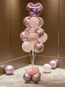 Set Stand Balon 130/160cm dengan Alas dan Batang Penopang, Kolom Balon untuk Pernikahan, Pesta Ulang Tahun, Hari Jadi, Dekorasi Musim Panas, Pertunangan, Perlengkapan Pesta Natal, Mudah Dirakit, Cocok untuk Acara dan Dekorasi Pesta - Berbagai gaya/warna - View 8