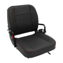YUNRUX Universal Forklift Seat Tractor Seat With Armrest & Seat Belt Riding Mower Seat - 彩色 - 查看 1