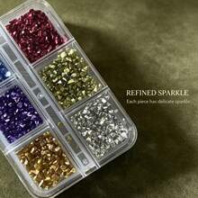 1 Box Colorful Glass Stone Fillers Asymmetrical Mineral Crystals, Suitable For DIY Nail Art, Vase Filling, Epoxy Resin Molds, Coasters, Jewelry Making, Art Decoration Projects - Multicolor - View 2