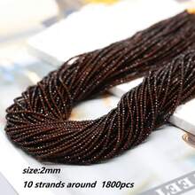 10串約1800顆粉色黃色綠色2mm小種子珠，適用於珠寶腰鍊製作DIY配件 - 2mm 純色小珠子 - 查看 23