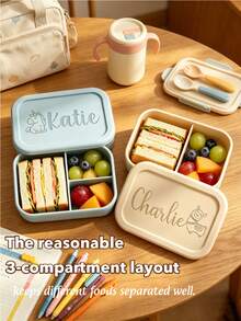 Customized Back To School Silicone Lunch Box, Back To School Gift, Personalized Student Food Storage Portable Meal Container, Practical School Supplies, Suitable For Students, Office Workers, Home Meal, Fruit, Dessert Storage - New - View 6