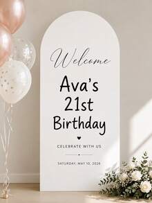 Customized Wedding Arch Fabric Decor Cover | Personalized Photo/Name/Date/Text, Polyester Double-Sided Elastic Backdrop, Party Decoration, Wedding Welcome Sign, Bridal Shower Gift, No Power Needed, Suitable For Wedding, Birthday, Party - Multicolor - View 9
