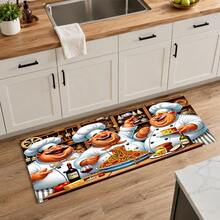 1pc Happy Chef Print Diatom Mud Kitchen Drain Mat, Absorbent Quick-Drying Non-Slip Coffee Machine Pad, Suitable For Kitchen Countertop, Dish Rack, Dining Table And Coffee Bar Decoration - Multicolor - View 13
