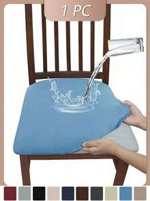 Waterproof Stretch Printed Dining Chair Slipcover, Machine Washable Removable Elastic Cover With Drawstring, Universal Milk Fiber Furniture Protector, Stain Resistant Anti-Scratch For Kitchen, Office & Pet Friendly Homes - Multicolor - View 24