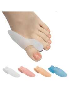 1 Pair Soft Toe Separators, Unisex Silicone Toe Spacers, Suitable For Night And Home Use, Cushioned Insoles, Hand Wash Only, Long-Lasting Comfortable Foot Care, 1pc - Multiple Styles - View 10