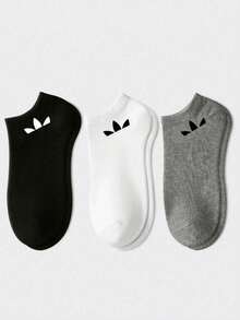 1/5/10/15 Pairs Unisex Sports Short Socks, Casual Invisible Socks, Comfortable Striped Pattern, Moisture-Wicking Breathable Classic Solid Color, Suitable For Daily And Campus Wear - Multicolor - View 2
