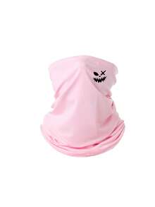Balaclava Unissex Multicolorida com Estampa de Letra "Smile" Estilo Graffiti Punk, Máscara Facial Completa, Adequada para Ciclismo, Esqui, Caminhada, Pesca e Outros Esportes ao Ar Livre, À Prova de Vento, Melhor Presente de Natal e Halloween - Multicolorido 1 - Visão 8