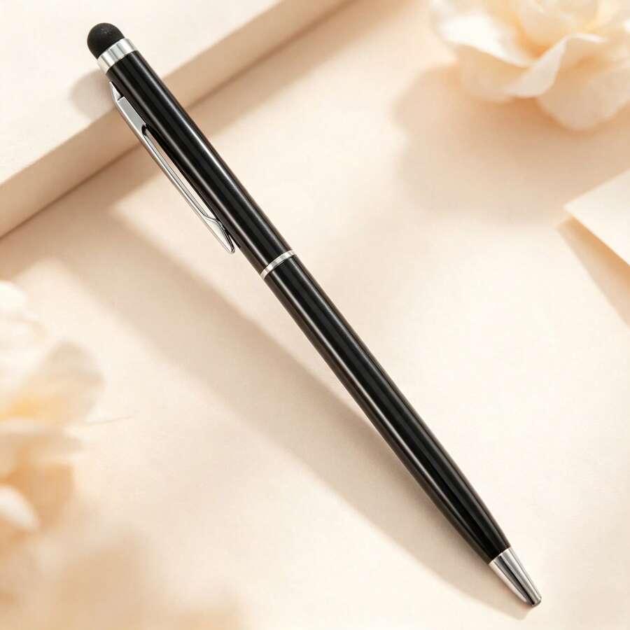 3pcs/Set 2-In-1 Retractable Ballpoint Pen/Stylus Pen Set, Suitable For Touchscreens And Most Smartphones; 1.0mm Tip Multi-Function Writing Tool, Ideal For Office, School, Home, Back To School And School Supplies - A - View 1