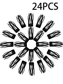 24pcs Crocodile Hair Clips, 1.8 Inch Single Tooth Hair Clips, Hair Styling And Dyeing Hair Accessories, Silver - Black Side Clip - View 13