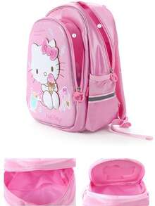 Sanrio Hello Kitty 可拆卸底座保溫可重複使用便當袋，附手把，適合女孩，適用於學校、托兒所與旅行 - A - 查看 3