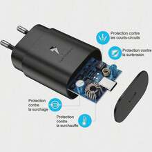 1-4個 USB C 25W 超快充電源適配器，兼容 Galaxy S26/S25/S24/S23/S22/S21/S20 Ultra/Plus/S20FE/S10/A13/A53/A71/Note 20 Ultra/10，兼容 17 16e/15/14/13/12/11/Pro/Pro Max/Plus 快充 - 歐規C型插(220-240V) - 查看 5