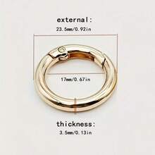 10/20/30pcs Flat Trigger Spring Buckle Rings, Metal Key Rings, Round Buckle Rings, Suitable For Keychains, Bags, Wallets - Keychain Hook Replacement Key Rings DIY Handmade - 20mm - View 11