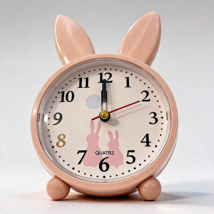 Unisex Practical Style For Bedroom And Office Desk Clock - Pink - View 1