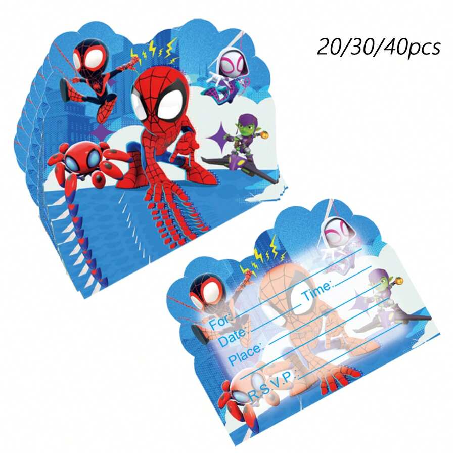 20/30/40pcs Friend Birthday Invitation Cards, Friend Party Decorations, Friend Party Supples, Friend Invitation Cards - Cartoon - View 1