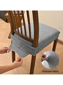 Non-Slip Dining Chair Cover, Soft Plaid Pattern, Elastic Chair Cover, Suitable For Office And Home Chairs, Beautiful High Elastic Soft, Can Replace Old Surface, Protects Chair, Aesthetic Home - Multicolor - View 15