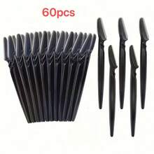 60pcs Eyebrow Trimmer And Razor Set, Exfoliating Shaving Tool, Body Hair Removal Trimmer And Facial & Kit, Long Handle Blades With Precision Protective Cover, Women's Eyebrow Grooming Tool, Suitable For Daily Or Travel Use, Face Razor - Multicolor - View 20