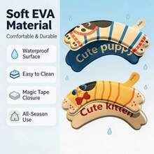 1pc EVA Waterproof Toilet Seat Cover, Printed Cartoon Winter Adhesive Toilet Seat Pad, Washable, Suitable For All Seasons - Multicolor - View 5