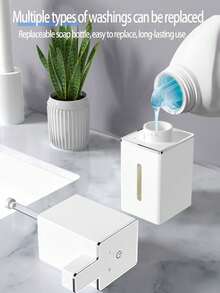 Dispenser Sabun Cair Otomatis Sensor Baru, Sabun Tangan Lintas Batas, Dispenser Sabun Busa Elektrik yang Dipasang di Dinding, Seri P11, Desain Botol Gelombang Elegan, Dapat Diatur - View 10