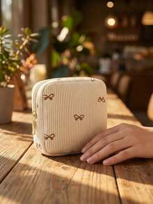 1/3pcs Corduroy Bowknot Privacy Storage Bag, Sanitary Napkin Menstrual Cup Multi-Function Storage Pouch, Portable Zipper Coin Purse Makeup Bag, Back To School Season Christmas Gift, Girls Dorm Travel Camping Fitness Essential Small Bag, Sanitary Pad Storage Bag, Outdoor Camping Storage Bag Halloween Gift, Multiple Colors Available - Multicolor - View 17