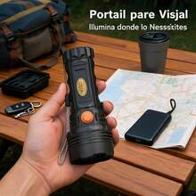 Unisex Practical Style Portable Lamp For Home And Travel - Black - View 2