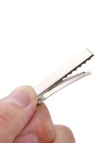 Approx. 50pcs Blank Square Crocodile Hair Clips - Multicolor - View 4
