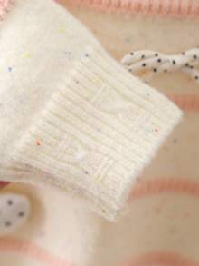 Children's Crew Neck Pullover Knit Sweater, New Autumn/Winter Striped Sweater For Girls - Beige - View 7