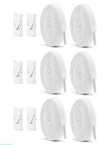 COSYLEE 3 Pairs Elastic No-Tie Shoelaces With Switch Buckle, 8mm Wide Flat Shoelaces Suitable For Sports Shoes And Casual Shoes - 3 Pairs - White - View 3